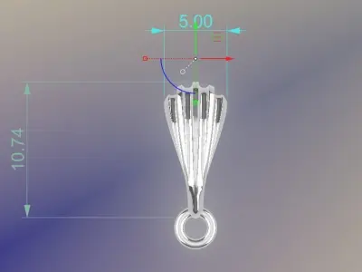 Bail for charms and pendants Free 3D print model Free 3D print model