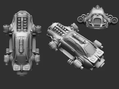 Futuristic car 087 3D print model