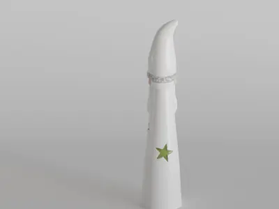 Christmas Decor Santa with Gift and Stars Design 3D print model