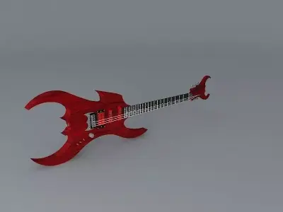 Scary looking guitar Free 3D model