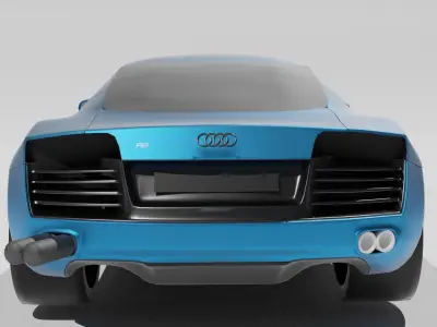 AUDI R8 3D Model Sports Car - Super Car - Hyper Car  3D model