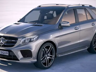 Mercedes GLE43 AMG wagon 2018 3D model
