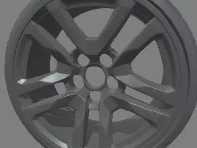 Wheel 02 Low-poly 3D model