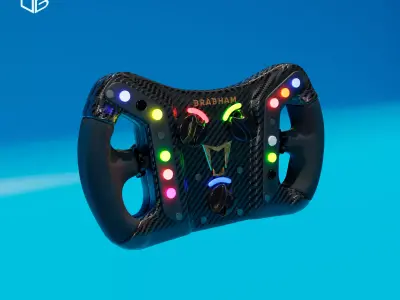 STEERING WHEEL BRABHAM BT62 3D print model