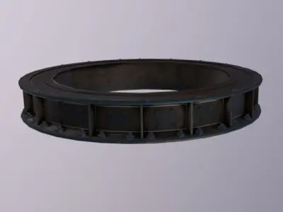 Crane Support Ring Low-poly 3D model