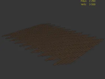 Wood floor Oak Brooklyn Brushed 3D model