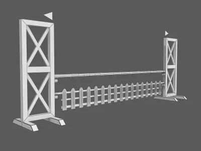 Horse jump obstacle  3D model