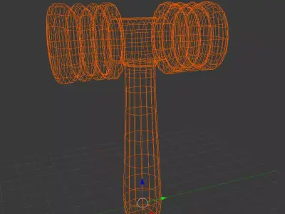 Its a toy hammer Low-poly 3D model