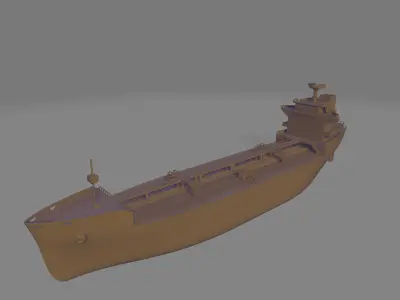 Tanker ship miniature 3D print model