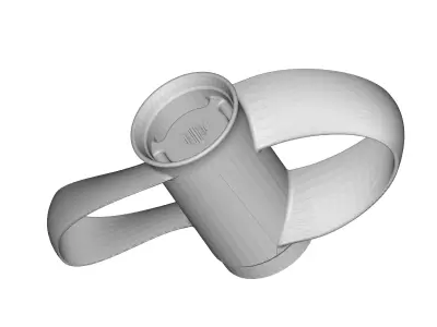 Toroidal boat propeller - 2 blades 3D print model