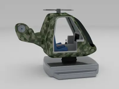 Army Kiddie Ride Low-poly 3D model