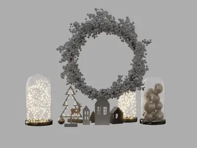 Christmas Decoration Set 31 Low-poly 3D model