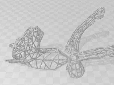 printready WireframeHorse Wall decoration Artwork 3D print model