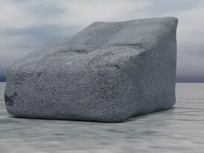 3d golf tee point rock Free low-poly 3D model