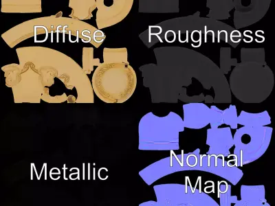 Ivory Chess King model pack Low-poly 3D model