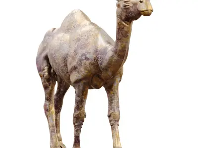 Camel Statue set 765 Low-poly 3D model