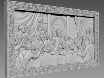 The Last Supper 3D model for CNC 3D model