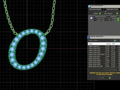 Jewelry Alphabet Pendant O 3D print model