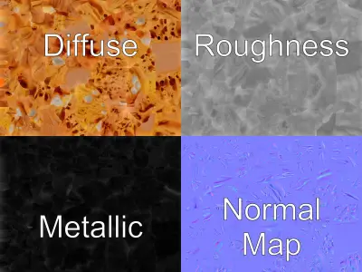 Cave Stalactites and Stalagmites Environment model pack Low-poly 3D model