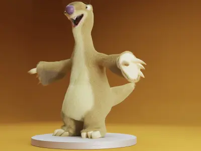 sid ice age Low-poly 3D model