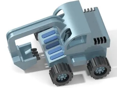 Classic Earth Moving Machine 3D print model