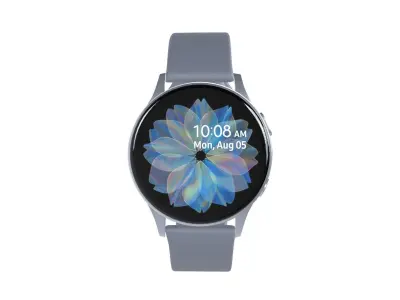 Samsung Galaxy Watch Active 2 - Aluminium Cloud Silver Low-poly 3D model