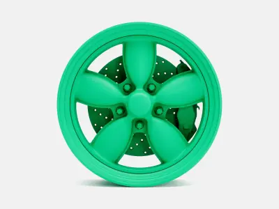 15x6 Daisy Wheel and Brake 3D print model