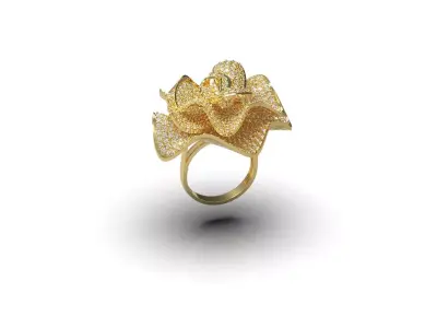 flower ring Free 3D print model purchase