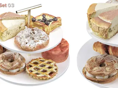 Pastry Set 03 3D model