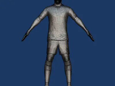 T-Pose Rigged Rudiger Germany Euro 2024 3D model