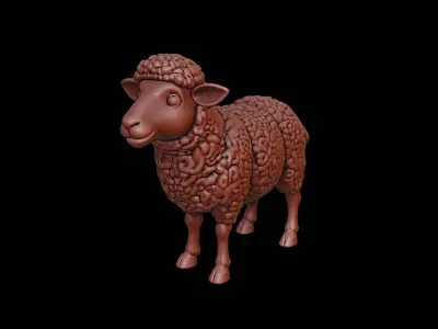 Sheep Animal Sculpture 3D print model buy