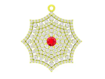 luxury korean diamond women pendant 4708 3D print model