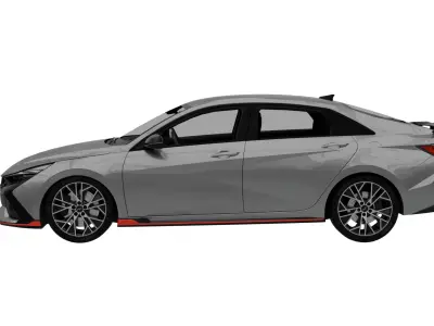  Hyundai Elantra N 2022 Low-poly 3D model