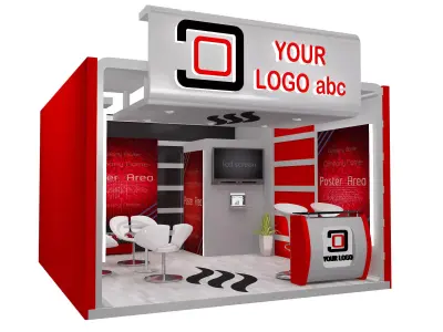 Booth Exhibition Stand a597a  3D model