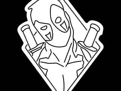 Deadpool Neon Sign 3D model