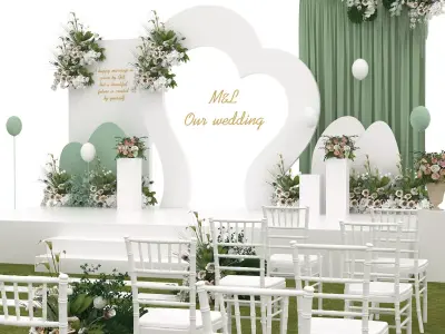 wedding stage 3D model