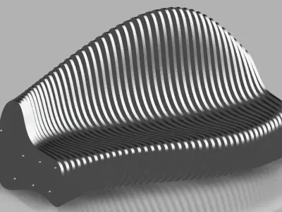 Bench for self-assembly 3D model