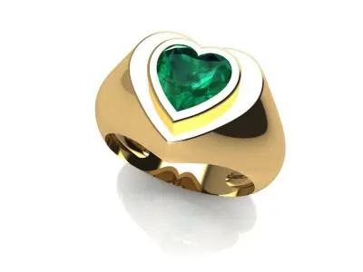 RING HEART 3D print model