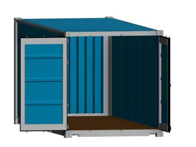 MS-07-PARAMETRIC CONTAINER 20 FEET 3D MODEL 3D model