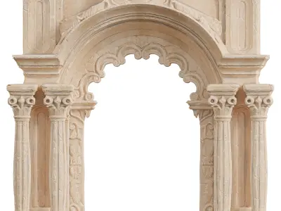 Classical Architectural Arc 02 - Ornate Archway Low-poly 3D model