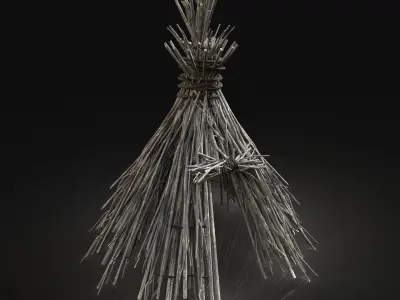 AAA NEXT GEN FOREST WOODS SHELTER PACK COLLECTION Low-poly 3D model