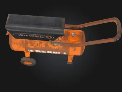 Rusty Compressor  Weathered Power for Industrial Scenes 3D model