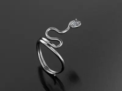 Minimalist and Elegant Snake Ring Free 3D print model
