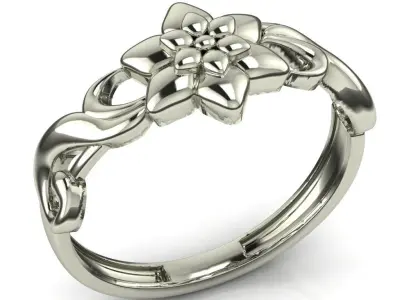 flower ring  3D print model