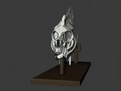 fish bone url khajo Low-poly 3D model