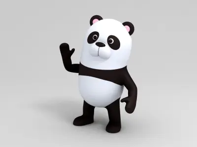 Rigged Panda Character 3D model