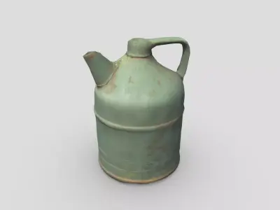 Rusty Oil Can Low-poly 3D model