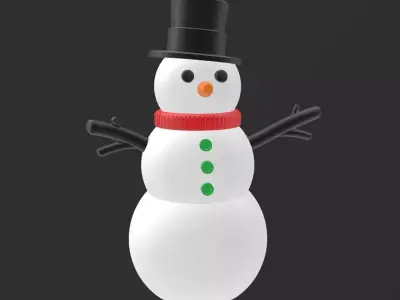 Snowman Frosty Winter Snow Decoration 3D print model