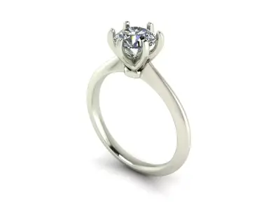 Solitaire Diamond Fashion Ring R12 3D print model