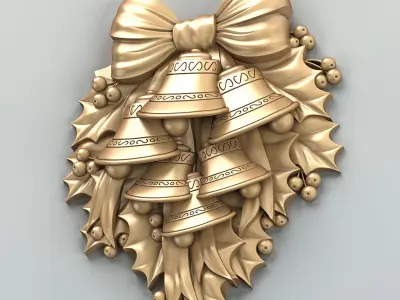 Carved decor central 024 3D model